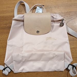 Longchamp Le Pliage Green Mini Backpack in Flowers